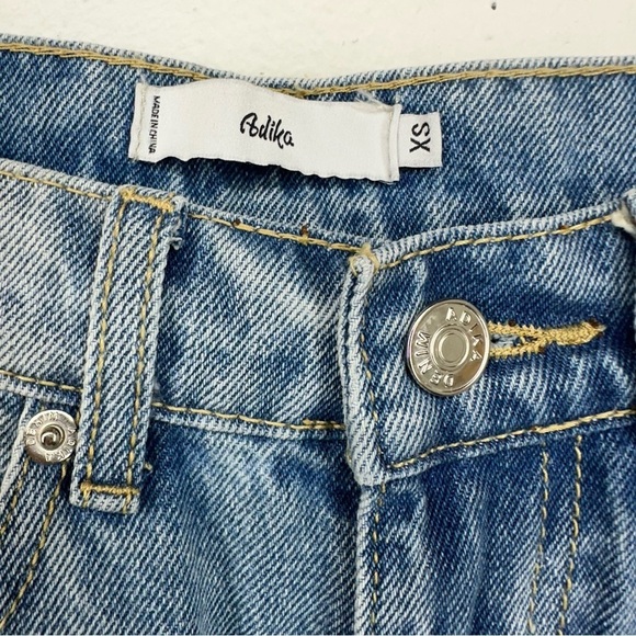 Adika size XS High Wide Leg Raw Hem Ankle Jeans - Picture 9 of 14